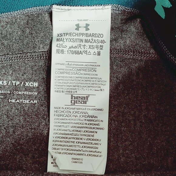 Under Armour Womens HeatGear Compression Leggings XS Gray & Blue Yoga Athletic - Picture 9 of 9